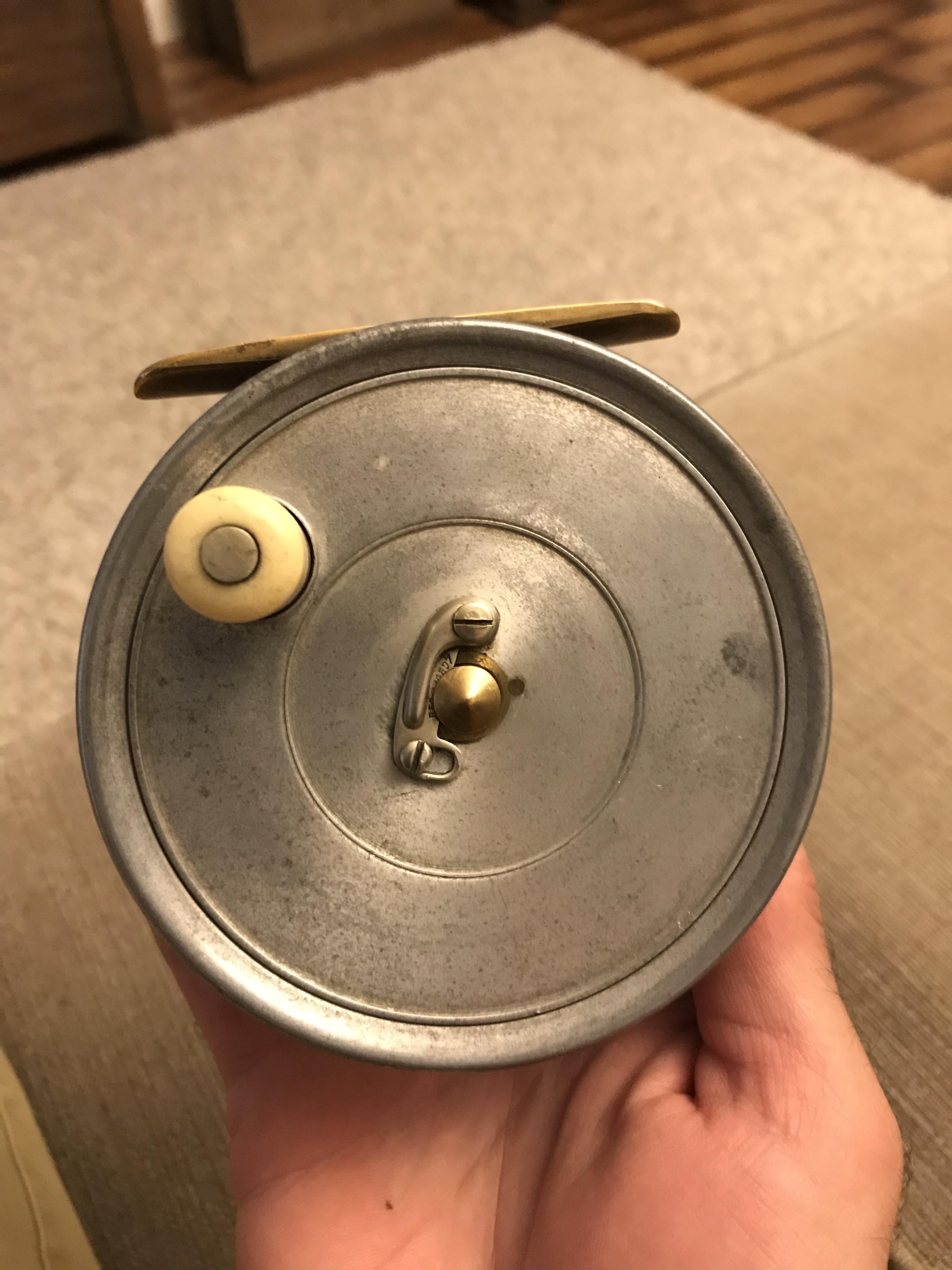 2 J W Young vintage salmon fly reels in best condition 4 grey