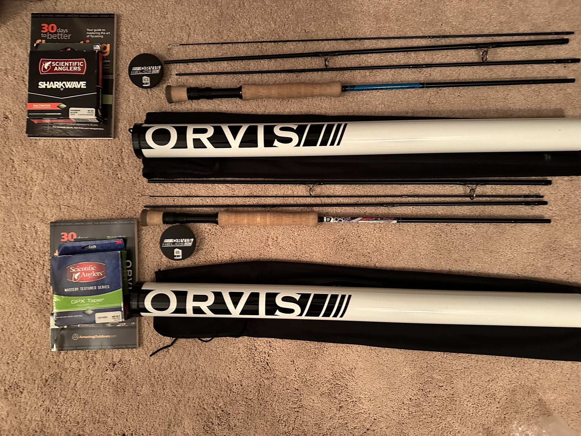 ORVIS Helios Fly Rods with lines